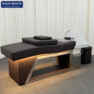 Lit de <span class=keywords><strong>massage</strong></span> capillaire japonais de luxe avec machine à cascade pour le cuir chevelu et ensemble de fumigation pour les soins capillaires en salon - Product Image 4