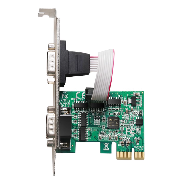 PCIE to 2-Port RS232 Serial Card Expansion DB9 Card IO-PCE382-2S for Gaming Other Computer Accessories