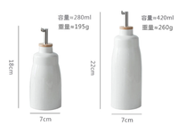 Bouteille de distributeur d'huile d'olive en céramique en stock restant de burettes en céramique en grès avec bec verseur 400 onces pour la cuisine