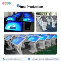 Kiosco de Pago Autoservicio Refee con Pantalla Táctil LCD 4K para Publicidad en Interiores, Lector de Códigos de Barras Habilitado para SDK, Sistema Operativo Android/Linux/Windows
