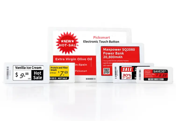 2,13 Zoll Supermarkt E-Papier digitales E-Tinte Regal Preis Etikett Esl elektronischer Tag Demo-Kit Preisetiketten elektronisches Regal-Etikett