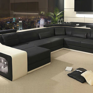 सुरुचिपूर्ण उच्च अंत कारखाने डिजाइन वास्तविक चमड़े के घर फर्नीचर अच्छी गुणवत्ता वाले लिविंग रूम सोफा - Product Image 1