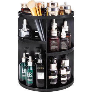 Estante giratorio de acrílico transparente para el cuidado de la piel de escritorio, organizador de Perfume de tres capas, caja de almacenamiento de cosméticos de diamante giratorio 360 - Product Image 1