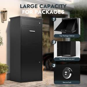 다중 수납공간 야외 소포 배달함 대용량 우편함 - Product Image 4