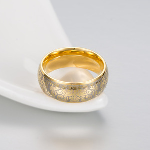 Anello classico in acciaio inossidabile da uomo con motivo goloso classico - Product Image 4
