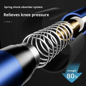 Bastone da Trekking Telescopico per Escursioni all'Aperto con Impugnatura in Gomma e Punta in Acciaio al Tungsteno Capacità 200 lb Design Portatile - Product Image 6