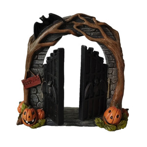 Minipuerta de rama de hadas de resina para decoración de Halloween, 5 pulgadas, con Gato, poliresina, Casa Encantada, decoración de jardín - Product Image 5