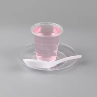 Assiettes à dîner rondes en plastique jetable transparent écologique pour fêtes, mariages, pique-niques ou camping