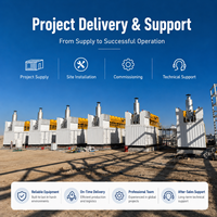 Centrale électrique au gaz naturel haute efficacité de 2000 kW pour champ pétrolier, génératrice à turbine à gaz conteneurisée pour gaz associé et biogaz