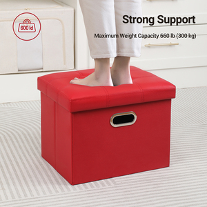 Tabouret <span class=keywords><strong>de</strong></span> rangement pliable grand rangement pouf <span class=keywords><strong>de</strong></span> luxe avec rangement pour organisateur <span class=keywords><strong>de</strong></span> jouets d'entrée - Product Image 5