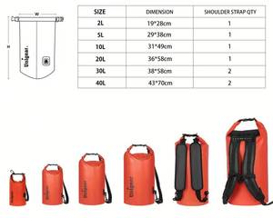 Sac à dos étanche pliable en PVC Bearhike 10L léger et personnalisé pour le camping, la natation, l'escalade et les excursions en plein air - Product Image 4