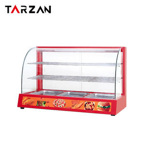 Gabinete de calentamiento de acero inoxidable Gabinete caliente Gabinete de hamburguesa Restaurante comercial biselado de ángulo recto negro - Product Image 4