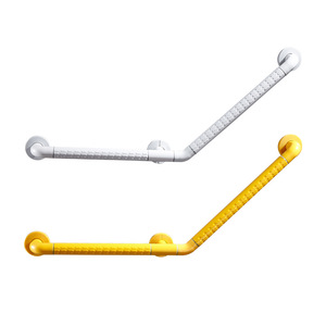 Main courante antidérapante pour salle de bain, toilettes, en acier inoxydable, 30x30 cm, rail de support blanc et jaune pour personnes âgées et handicapées - Product Image 1