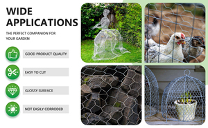 Gà dây hàng rào lưới, 16in,82ft, lưới mạ kẽm lục giác, hàng rào vườn cho gà Coop rào cản thỏ lồng - Product Image 4