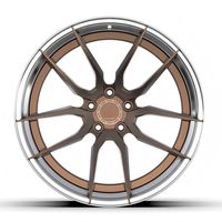 Nouvelles jantes en alliage d'aluminium forgé de 20 pouces avec design à 5 branches personnalisable, finition chromée, PCD 5x114.3 ET 0 pour etc.