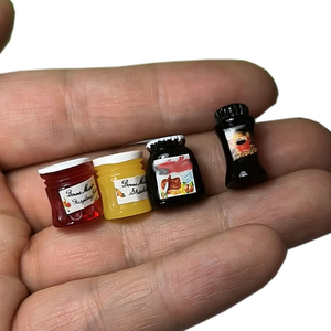 100 pièces de mini-aliments miniatures : mini salades, confitures, bouteilles de café, pots de ketchup, vaisselle de cuisine, accessoires de maison de poupée, jouets DIY pour maison de poupée - Product Image 2