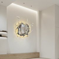 Lampe murale LED moderne en verre acrylique rond en forme de goutte d'eau pour salon, chambre et salle de bain, idéale pour le maquillage et la beauté - Vente en gros