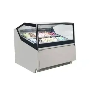 Armadietto per immersione Gelato portatile con Display per Gelato vetrina con Display per congelatore rimorchio