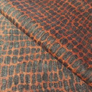 Tissu d'ameublement gris orange texturé à imprimé animal, tissu robuste pour canapé, tissu durable de 54 pouces de large vendu au mètre - Product Image 3