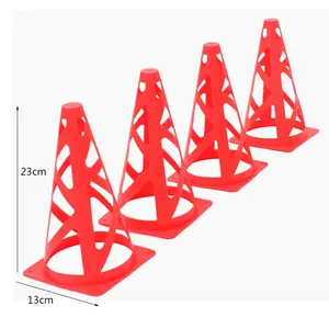 敏捷性トレーニングのための中空デザインサッカートレーニングコーン高品質サッカートレーニング機器