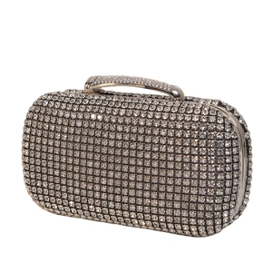 Women Shinny Rhinestones Formal Dressy Evening Bag Vintage <b>Top</b> Handle Crystal Clutch Purse for Night out Party - Product Image 3
