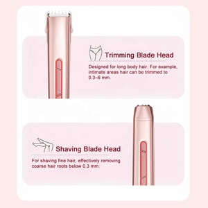 Tondeuse à cheveux électrique <span class=keywords><strong>rechargeable</strong></span> double tête 2 en 1 pour femme, <span class=keywords><strong>rasoir</strong></span> sans douleur pour l'épilation, <span class=keywords><strong>rasoir</strong></span> électrique pour le visage et le corps - Product Image 3