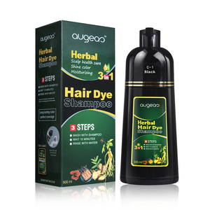 Fast Shipping in Stock 3 in 1 Natural Herbal Magic Fast Brown Permanent Wash Black Hair Dye Shampoo - Product Image 2