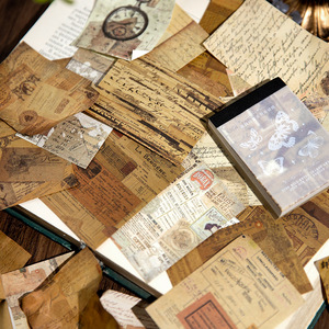 100 Hojas/Paquete, Papel Decorativo, Serie de Poesía Moteada, Material Retro para Decoración, Pegatinas para Coser, Mensajes, Notas, 6 Modelos - Product Image 4