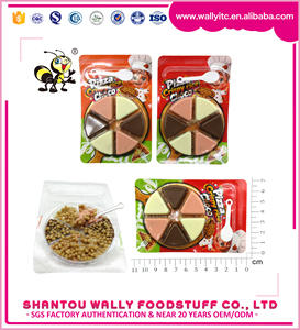 Pizza Crujiente de Arroz, Chocolate y Caramelos, Barquillos de Chocolate, Bocadillos en Caja Multicolor - Product Image 2
