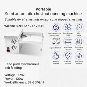 Machine à décortiquer les châtaignes semi-automatique à profondeur réglable, moteur en cuivre pur, fonctionnement stable, en vente - Product Image 3
