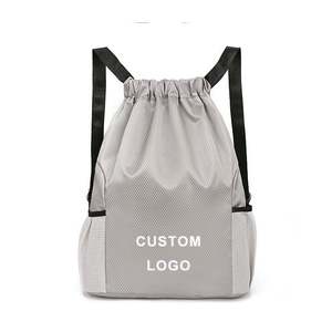 กระเป๋ายิมขนาดใหญ่สำหรับทุกเพศกระเป๋าเป้สะพายหลังแบบผูกเชือกออกแบบได้เองสไตล์หรูหราพร้อมโลโก้แบบพกพากันน้ำโพลีเอสเตอร์โปรโมชั่นจากโรงงาน - Product Image 1
