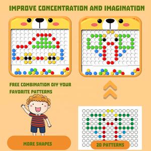 Il più nuovo doodle magnetic dot drawing board kid DIY creative colorful beads art drawing toy magnet painting board con penna magnetica - Product Image 5