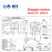 Kit Motor Stepper NEMA 42 dengan Driver |   Torsi 20 Nm, Desain Rangka Panjang 219mm