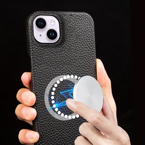 Étui de téléphone en cuir véritable en ligne et personnalisé pour <span class=keywords><strong>Iphone</strong></span> 14 13 12 <span class=keywords><strong>11</strong></span> étui de téléphone magnétique en cuir étanche et <span class=keywords><strong>rechargeable</strong></span> - Product Image 5