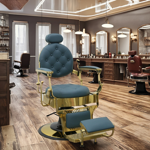 Haut <span class=keywords><strong>de</strong></span> gamme Vintage hommes inclinable <span class=keywords><strong>salon</strong></span> <span class=keywords><strong>de</strong></span> <span class=keywords><strong>coiffure</strong></span> chaise en cuir synthétique tête d'huile professionnel coupe <span class=keywords><strong>de</strong></span> cheveux Spa acier <span class=keywords><strong>Salon</strong></span> <span class=keywords><strong>de</strong></span> beauté - Product Image 1