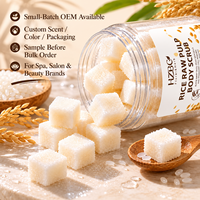 Gommage corporel au riz en gros sous marque privée pour peaux sensibles, exfoliant naturel doux, emballage personnalisé OEM pour marques de beauté et spas