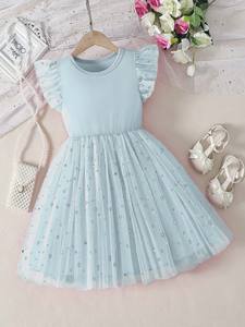 2025 nouveau été sans manches enfant en bas âge robe enfants bébé fille <span class=keywords><strong>Tutu</strong></span> tenues décontractées points enfants vêtements - Product Image 4