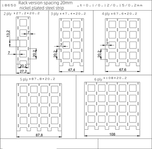 Tira de Níquel para Conexión de Baterías 18650 y 21700, Lámina de Níquel para Conexiones Simples, Múltiples, Paralelas o Desalineadas - para Accesorios de Conectores - Product Image 6