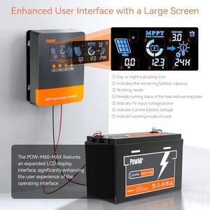 <span class=keywords><strong>PowMr</strong></span> 60A MPPT Solar Char Controller Auto 12V 24V 36V 48V Regulador solar Lar Pantalla LCD Plug-and-Play AGM Gel Litio inundado - Product Image 2