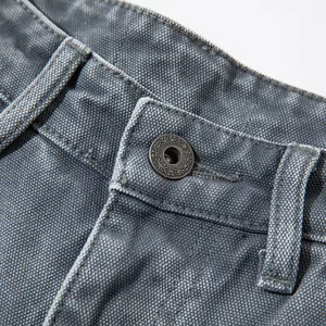Pantalones Cortos Cargo Verde Oliva para Hombre, 100% Algodón, Estilo Workwear, Cintura Media, Cierre de Botones, Transpirables, Largo Bermuda - Product Image 6