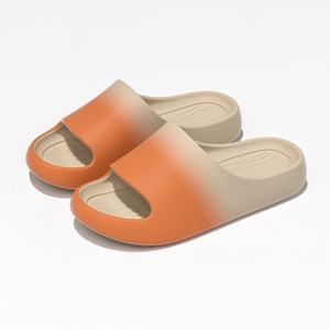 Fashionable Flip Flops Anti Slip Anti Odor Open Toe Knit Upper Cork/PVC Lightweight Cushioned Eco-Friendly Indoor <b>Slippers</b> All - Product Image 2