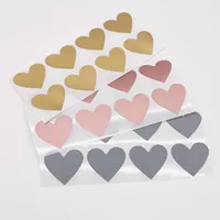 Étiquettes autocollantes en forme d'amour pour animaux de compagnie 25*28mm en or gris argent rouge-Autocollant adhésif durable et élégant