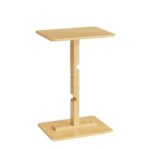 Mesa auxiliar de madera sencilla para sofá, altura ajustable, ideal para uso doméstico, como mesa de noche, mesa para portátil, para sala de estar y mesa de café móvil. - Product Image 5