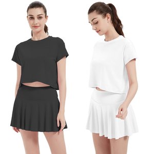 ชุดโยคะฤดูร้อนสำหรับผู้หญิงชุดออกกำลังกายแบบแห้งเร็วสองชิ้นชุดกระโปรงสั้นสำหรับวิ่งออกกำลังกาย - Product Image 1
