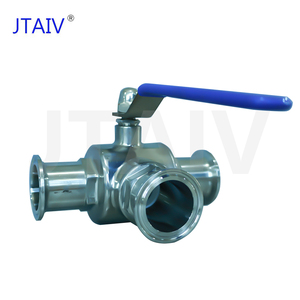 Válvula de Bola Manual Sanitaria de Acero Inoxidable de 3 Vías para Medios Gaseosos, Personalización OEM Disponible - Product Image 4