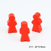 Jetons de jeu de société en bois personnalisés, imprimés en couleur, écologiques, durables, emballage portable pour l'éducation