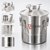 Fermenteurs en cuivre de 20L à 100L, cuves de fermentation pour la production de boissons alcoolisées à domicile, hôtels, restaurants, fermes, usines de fabrication