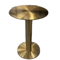 Table basse moderne en acier inoxydable, table d'appoint, table ronde commerciale, mobilier de salon en or pour salon de beauté, maison, hôtel