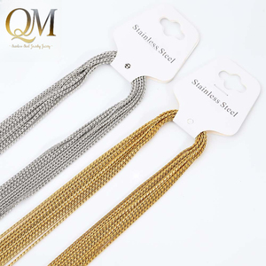 Set di 10 Catene a <span class=keywords><strong>S</strong></span> in Acciaio Inox con Chiusura a Moschettone, Minimaliste, Durevoli, Classiche, per Gioielli Fai-da-Te, Vendita all'Ingrosso - Product Image 1