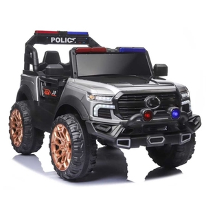 Voiture électrique tout-terrain 12 V pour enfants, modè<span class=keywords><strong>le</strong></span> SUV de police, avec sirène lumineuse, roues en caoutchouc épais, télécommande, jouet de patrouille extérieur - Product Image 5